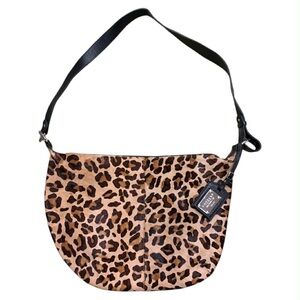 Corelle Leopard Print Shoulder Bag with Black Strap